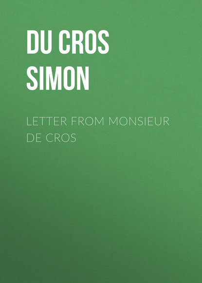 Letter from Monsieur de Cros