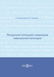 Ресурсный потенциал инвалидов ювенальной категории