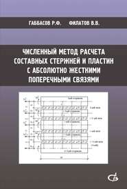 Численный метод расчета составных стержней и пластин с абсолютно жесткими поперечными связями