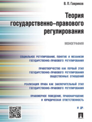 Теория государственно-правового регулирования. Монография