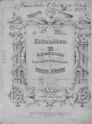 12 Ausgewahlte Lieder fur eine Singstimme mit Klavier-Begleitung v. Friedr. Kucken