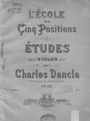 Etudes pour Violon seul par Charles Dancla