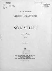 Sonatine pour Piano