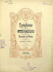 Symphonie 9 fur pianoforte und violine