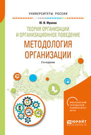 Теория организации и организационное поведение. Методология организации 2-е изд., испр. и доп. Учебное пособие для академического бакалавриата