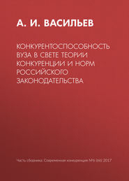 Конкурентоспособность вуза в свете теории конкуренции и норм российского законодательства