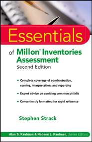 Essentials of Millon Inventories Assessment