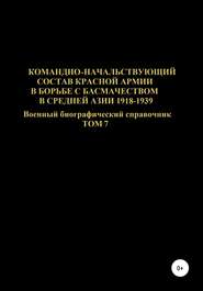 Командно-начальствующий состав Красной Армии в борьбе с басмачеством в Средней Азии в 1918-1939 гг. Том 7