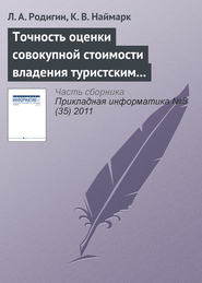 Точность оценки совокупной стоимости владения туристским интернет-проектом