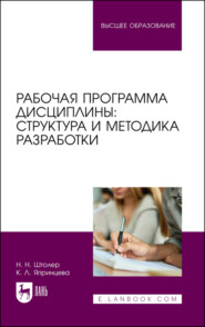 Рабочая программа дисциплины: структура и методика разработки