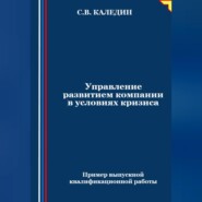 Управление развитием компании в условиях кризиса