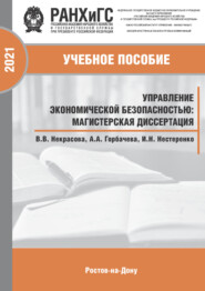 Управление экономической безопасностью. Магистерская диссертация
