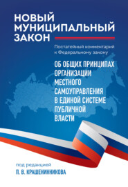 Новый муниципальный закон. Постатейный комментарий к ФЗ «Об общих принципах организации местного самоуправления в единой системе публичной власти»
