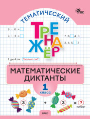 Тематический тренажёр. Математические диктанты. 1 класс