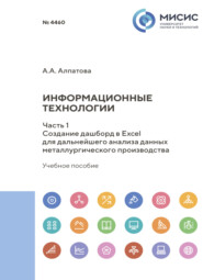 Информационные технологии. Часть1. Создание дашборд в Excel для дальнейшего анализа данных металлургического производства