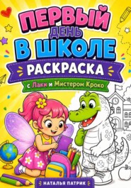 Первый день в Школе с Лаки и мистером Кроко. Раскраска