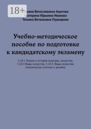 Учебно-методическое пособие по подготовке к кандидатскому экзамену. 5.10.1 Теория и история культуры, искусства, 5.10.3 Виды искусства, 5.10.3. Виды искусства (техническая эстетика и дизайн)