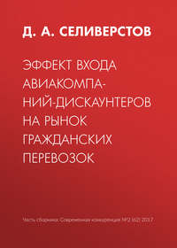 Эффект входа авиакомпаний-дискаунтеров на рынок гражданских перевозок