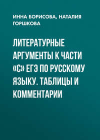 Литературные аргументы к части «С» ЕГЭ по русскому языку. Таблицы и комментарии