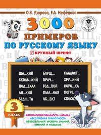 3000 примеров по русскому языку. 3 класс. Крупный шрифт