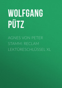 Agnes von Peter Stamm: Reclam Lektüreschlüssel XL