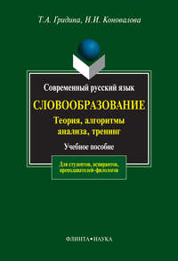 Современный русский язык. Словообразование: теория, алгоритмы анализа, тренинг