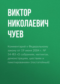 Комментарий к Федеральному закону от 19 июня 2004 г. № 54-ФЗ «О собраниях, митингах, демонстрациях, шествиях и пикетированиях» (постатейный)