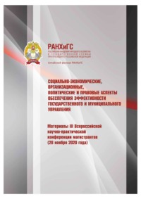 Социально-экономические, организационные, политические и правовые аспекты обеспечения эффективности государственного и муниципального управления