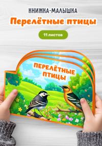 Обучающая книжка-малышка «Перелётные птицы» (PDF-шаблон для печати)