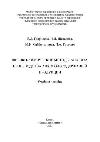 Физико-химические методы анализа производства алкогольсодержащей продукции