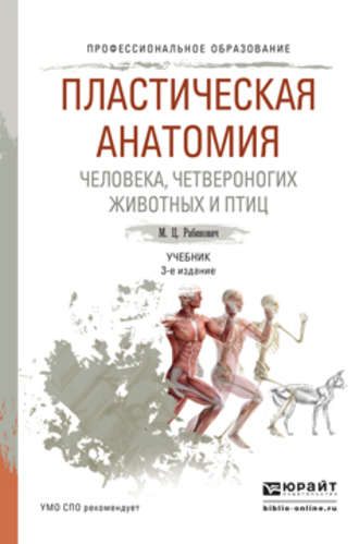 Пластическая анатомия человека, четвероногих животных и птиц 3-е изд., испр. и доп. Учебник для СПО