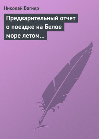 Предварительный отчет о поездке на Белое море летом 1876 г.