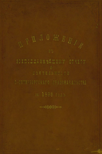 Всеподданнейший отчет С.-Петербургского градоначальника за 1898 г.