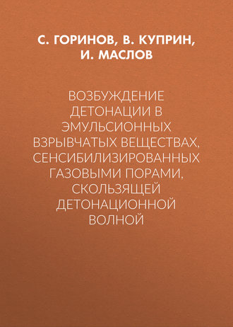 Возбуждение детонации в эмульсионных взрывчатых веществах, сенсибилизированных газовыми порами, скользящей детонационной волной