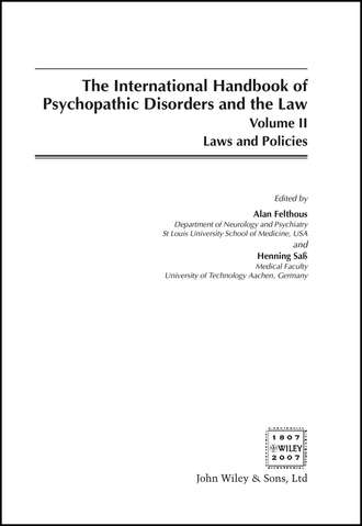 The International Handbook on Psychopathic Disorders and the Law