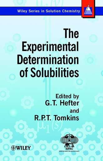 The Experimental Determination of Solubilities