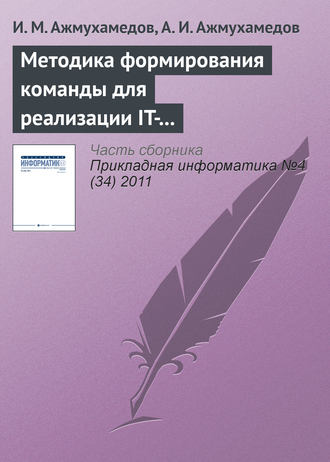 Методика формирования команды для реализации IT-проектов на основе нечеткой когнитивной модели оценки компетенций