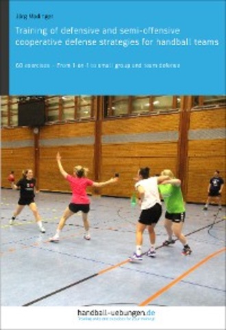 Training of defensive and semi-offensive cooperative defense strategies for handball teams