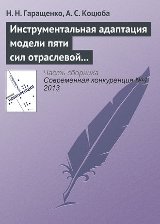 Инструментальная адаптация модели пяти сил отраслевой конкуренции М. Портера на основе теории нечетких множеств