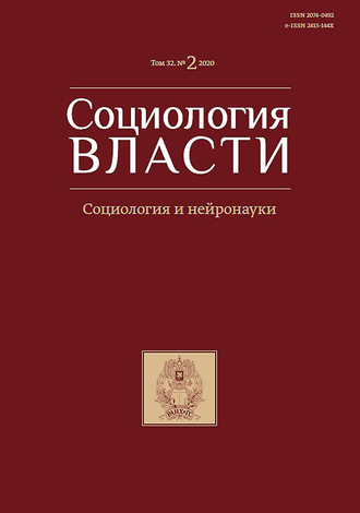 Социология власти. Социология и нейронауки. Том 32. №2 2020