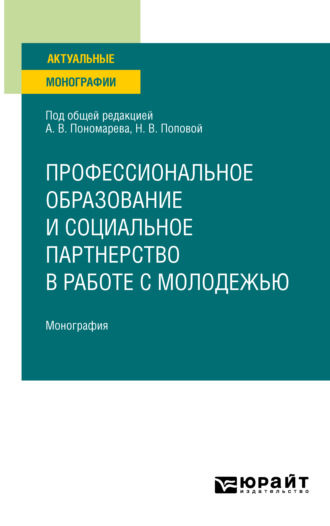 Профессиональное образование и социальное партнерство в работе с молодежью. Монография