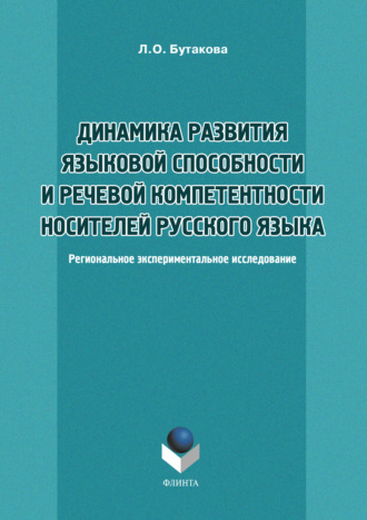 Динамика развития языковой способности и речевой компетенции носителей русского языка