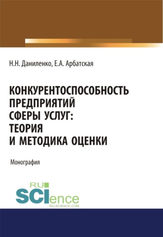 Конкурентоспособность предприятий сферы услуг: теория и методика оценки. (Аспирантура, Бакалавриат, Магистратура, Специалитет). Монография.