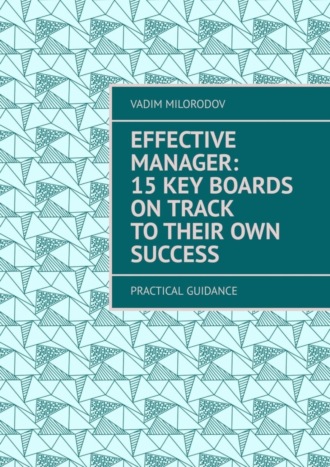 Effective manager: 15 key boards on track to their own success. Practical guidance