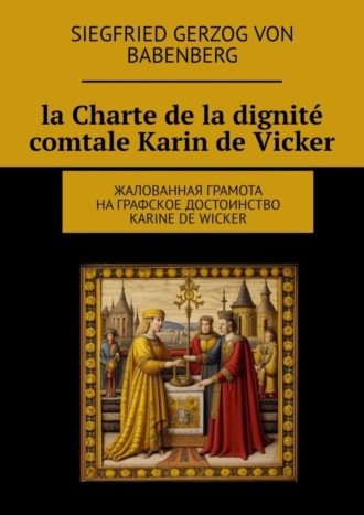 La Charte de la dignité comtale Karin de Vicker. Жалованная грамота на графское достоинство Karine de Wicker