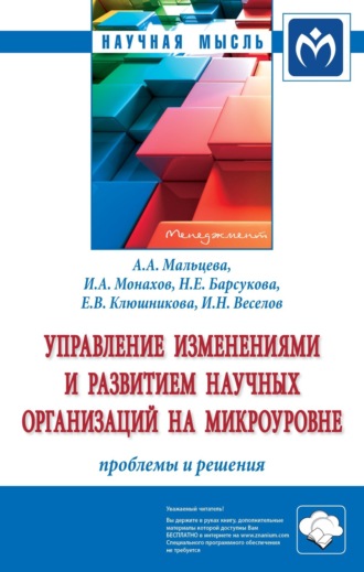 Управление изменениями и развитием научных организаций на микроуровне: проблемы и решения