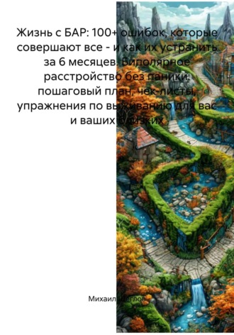 Жизнь с БАР: 100+ ошибок, которые совершают все – и как их устранить за 6 месяцев. Биполярное расстройство без паники: пошаговый план, чек-листы, упражнения по выживанию для вас и ваших близких