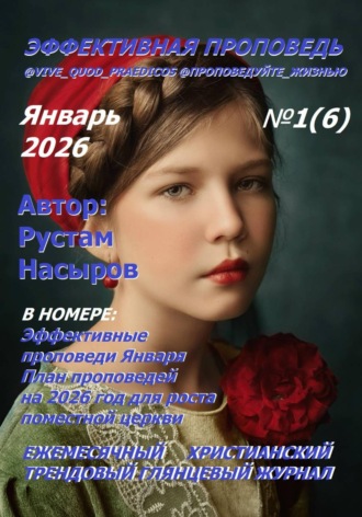 Эффективная проповедь. Ежемесячный христианский трендовый глянцевый журнал. Январь 2026