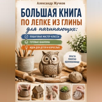 Большая книга по лепке из глины для начинающих: пошаговые мастер-классы, готовые шаблоны и идеи для детей и взрослых.