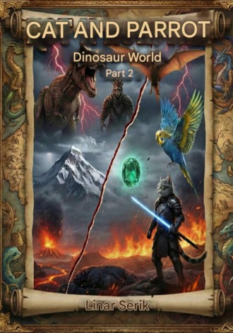 The cat and the parrot part 2. World of dinosaurus. Written by: 10 years old author from Kazakhstan Linar Serik